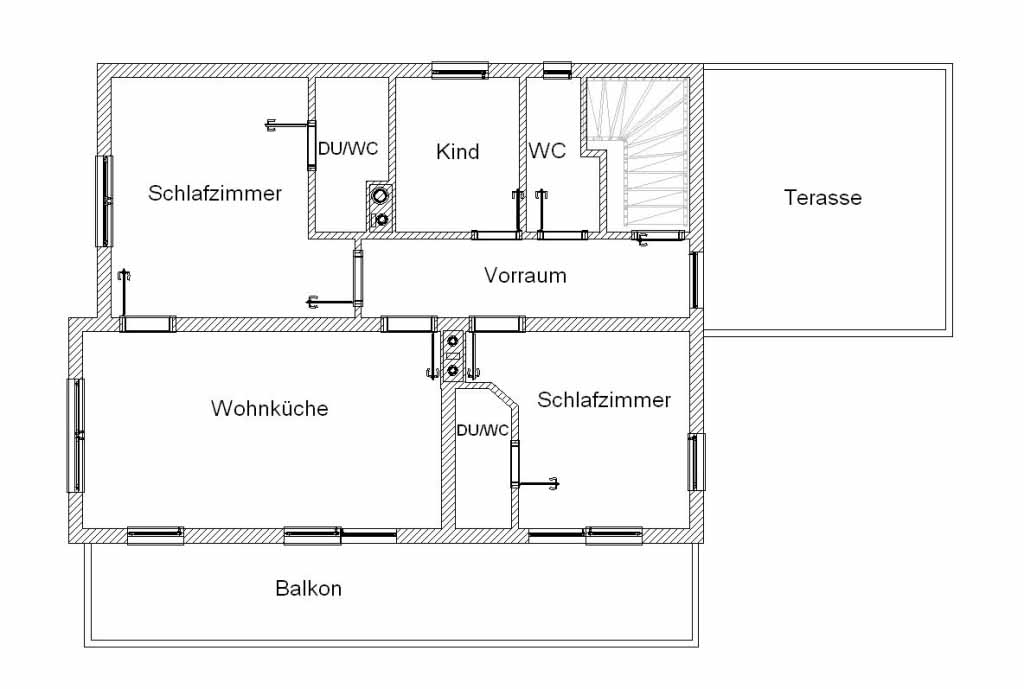 Grundriss Ferienwohnung Obergeschoss